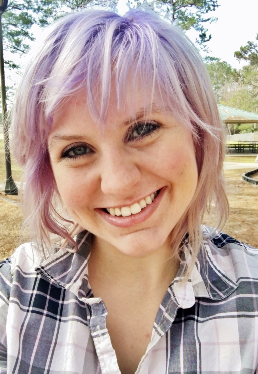 Purple hair profile pic